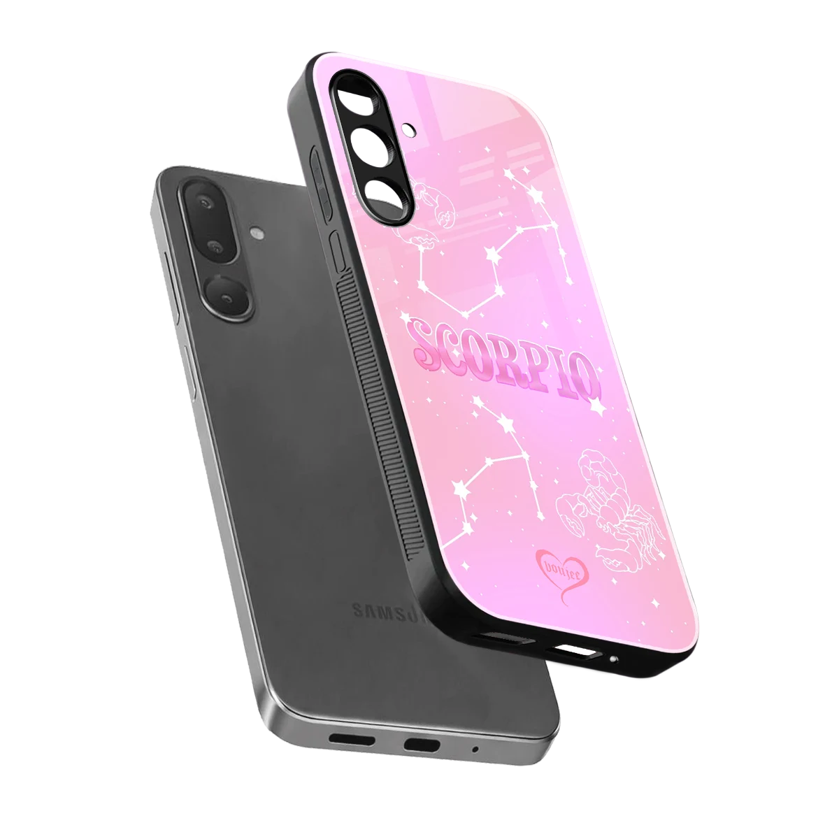 Scorpio Aura sleek samsung galaxy m36 5g cover with tempered glass back and TPU edges