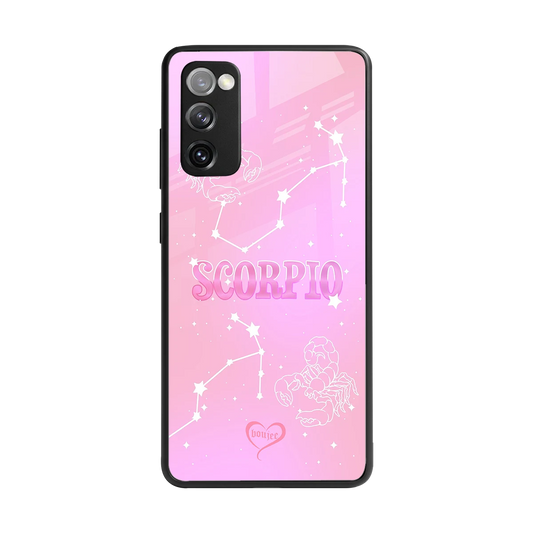 Scorpio Aura back phone cover | glass case for samsung galaxy s20 fe