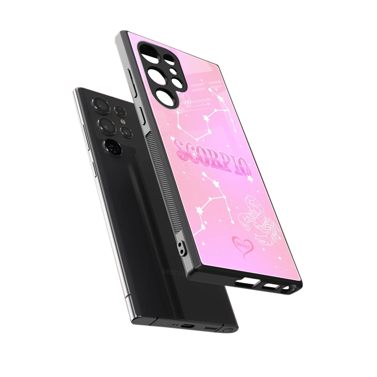 Scorpio Aura sleek samsung galaxy s23 ultra cover with tempered glass back and TPU edges