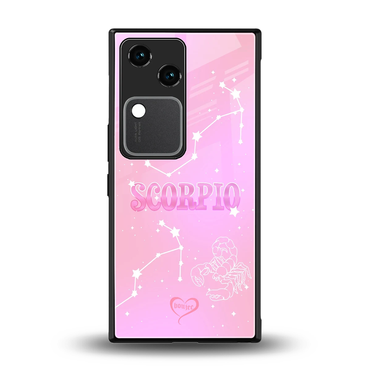 Scorpio Aura back phone cover | glass case for vivo v30