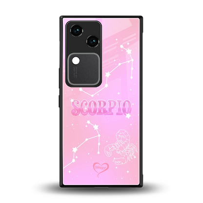 Scorpio Aura back phone cover | glass case for vivo v30