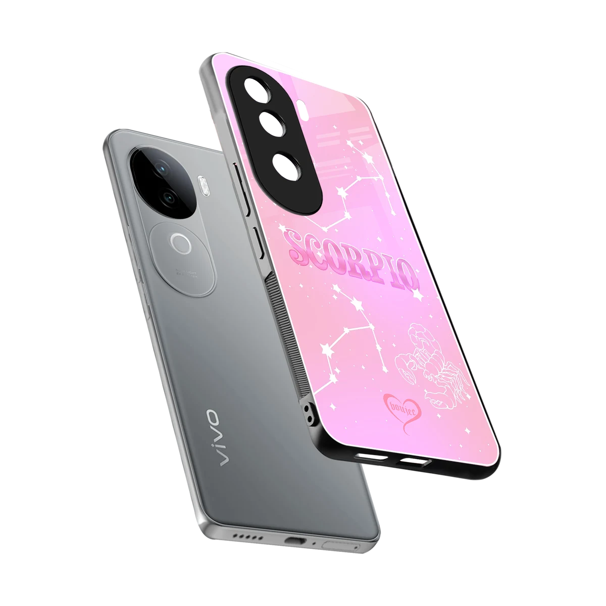 Scorpio Aura sleek vivo v40e cover with tempered glass back and TPU edges