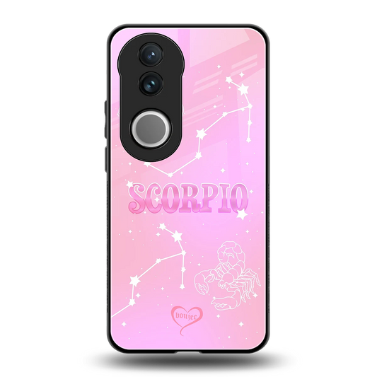 Scorpio Aura back phone cover | glass case for vivo v50