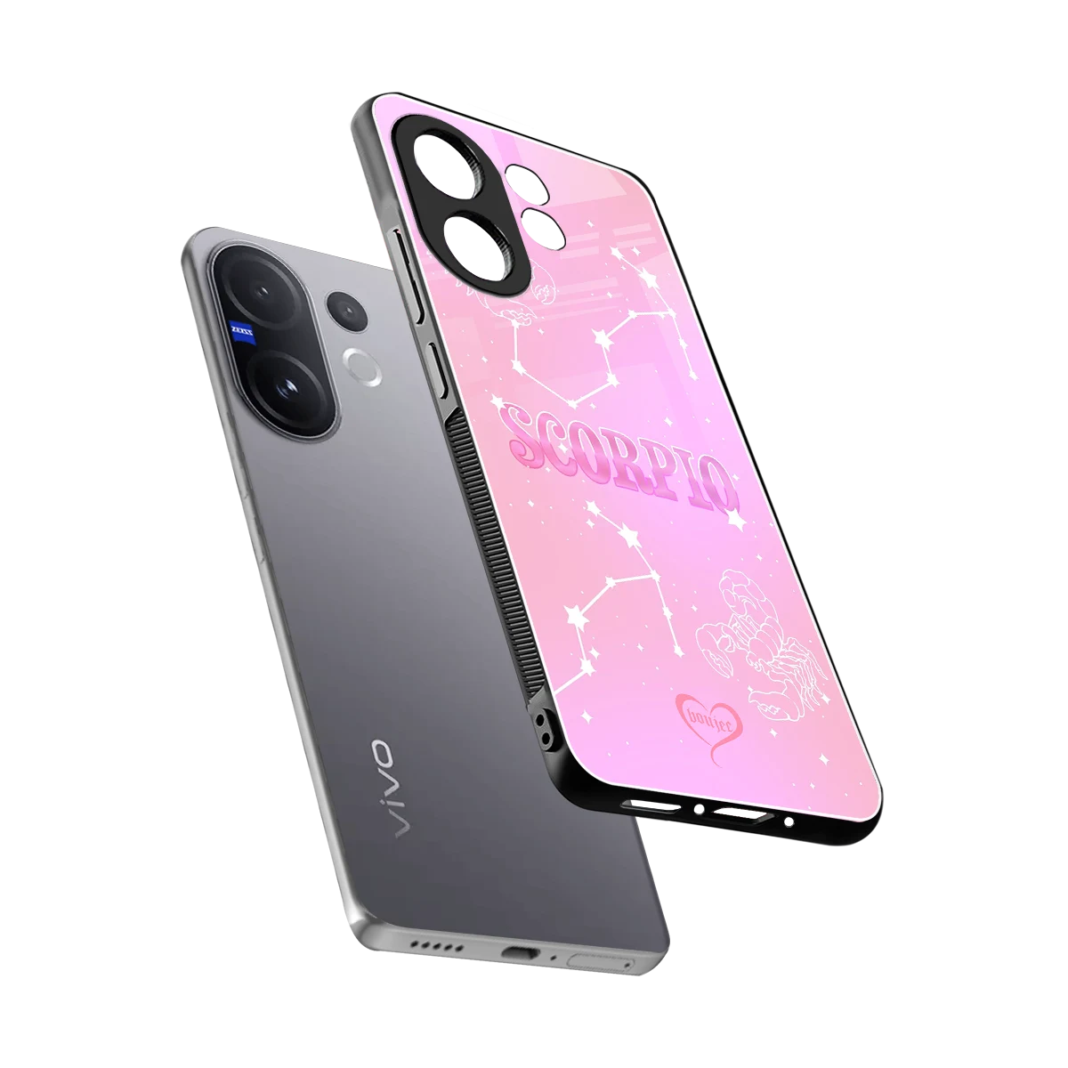 Scorpio Aura sleek vivo v60 cover with tempered glass back and TPU edges