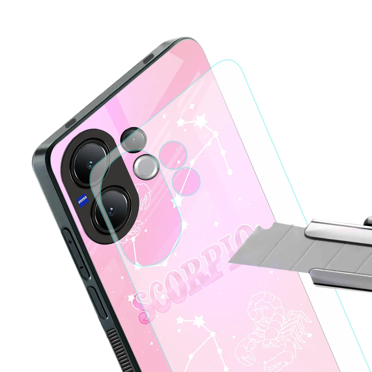 Scorpio Aura stylish phone case for vivo v60 | glossy glass and slim fit