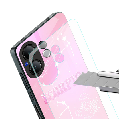 Scorpio Aura stylish phone case for vivo v60 | glossy glass and slim fit