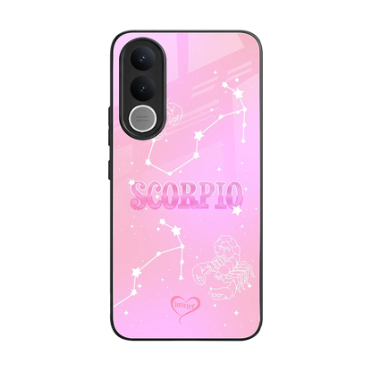 Scorpio Aura back phone cover | glass case for vivo v70 fe