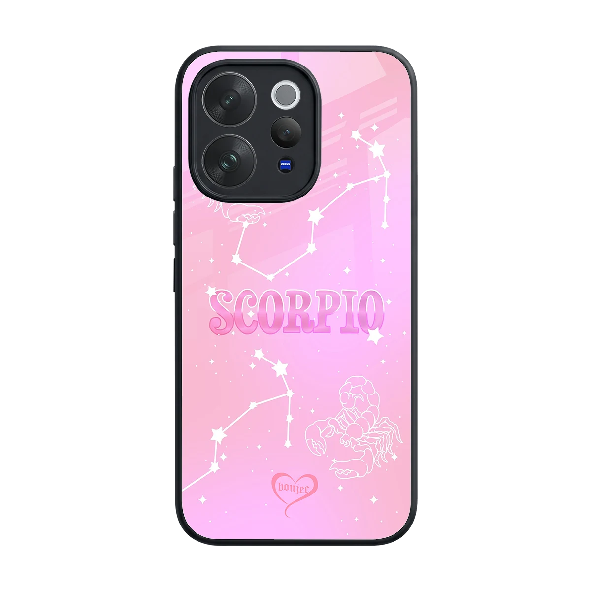 Scorpio Aura back phone cover | glass case for vivo v70