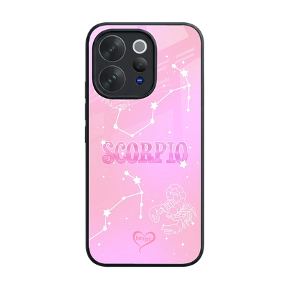 Scorpio Aura back phone cover | glass case for vivo v70