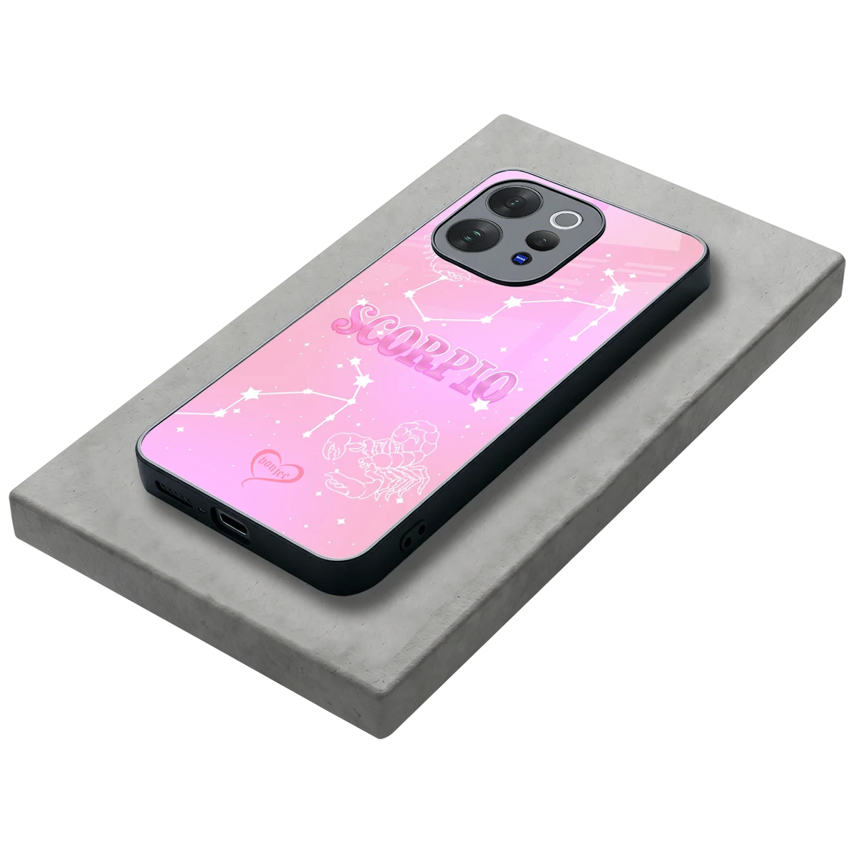 Scorpio Aura stylish phone case for vivo v70 elite | glossy glass and slim fit