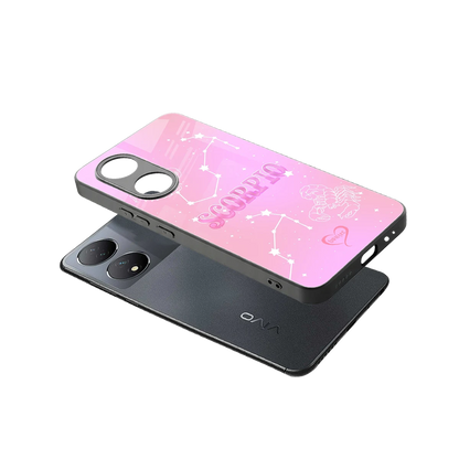 Scorpio Aura sleek Vivo-y100 cover with tempered glass back and TPU edges