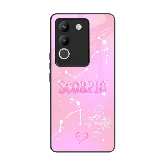 Scorpio Aura back phone cover | glass case for vivo y200 5g