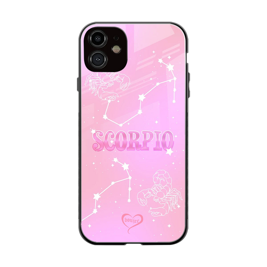 Scorpio Aura back phone cover | glass case for iphone 12