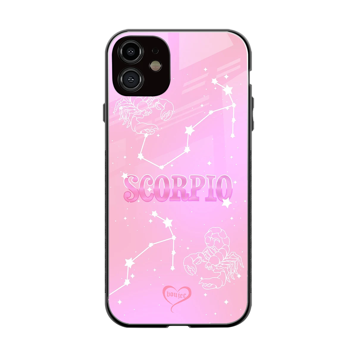Scorpio Aura back phone cover | glass case for iphone 11