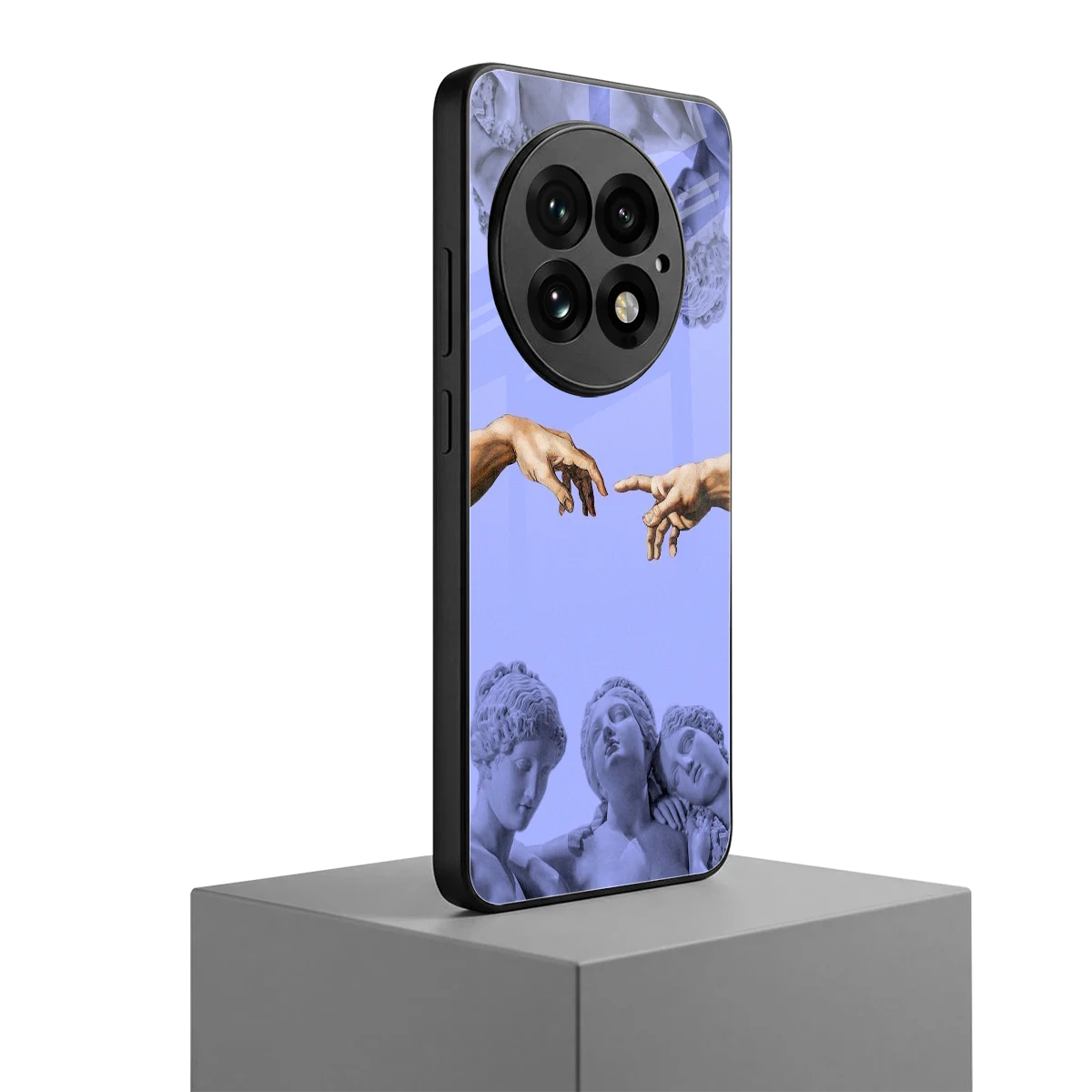 Sculpted Elegance oneplus 13 mobile cover | shockproof glass phone case