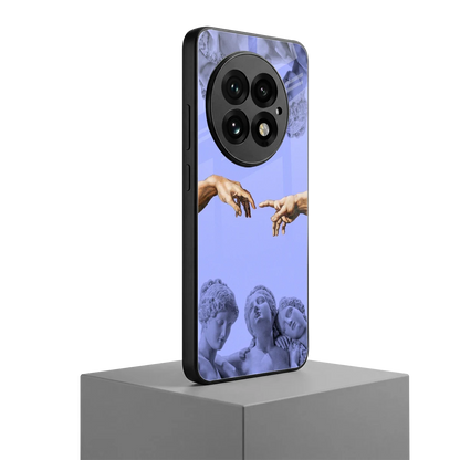 Sculpted Elegance oneplus 13 mobile cover | shockproof glass phone case