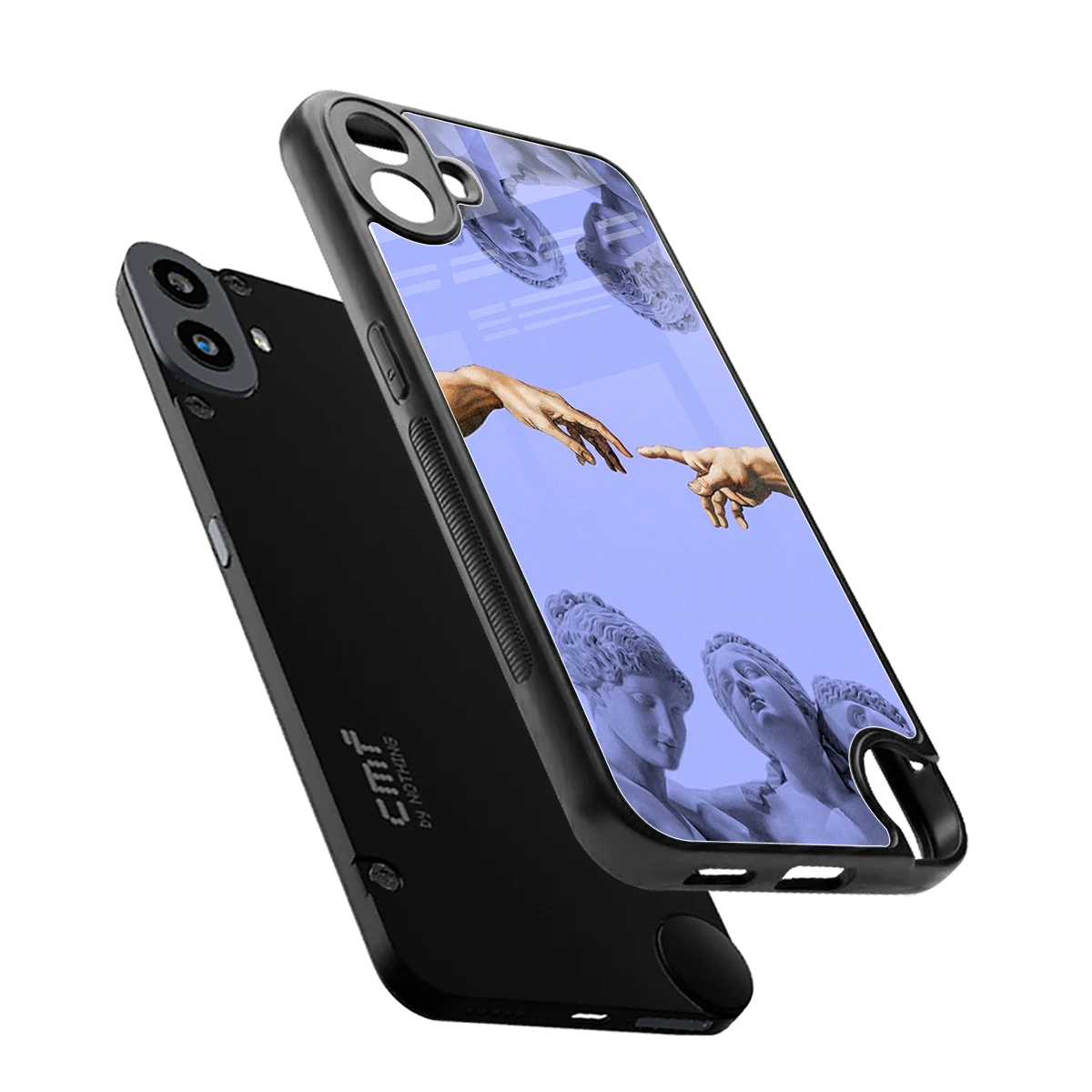 Sculpted Elegance sleek cmf nothing phone 1 cover with tempered glass back and TPU edges