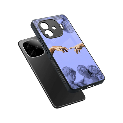 Sculpted Elegance sleek iqoo neo 10r 5g cover with tempered glass back and TPU edges
