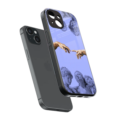 Sculpted Elegance sleek iphone 13 cover with tempered glass back and TPU edges
