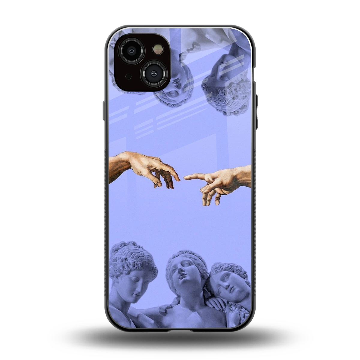 Sculpted Elegance back phone cover | glass case for iphone 14 plus