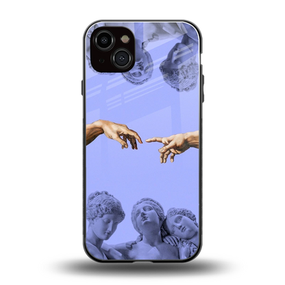 Sculpted Elegance back phone cover | glass case for iphone 14 plus