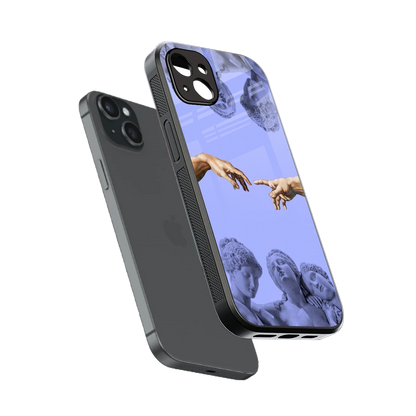 Sculpted Elegance sleek iphone 14 plus cover with tempered glass back and TPU edges