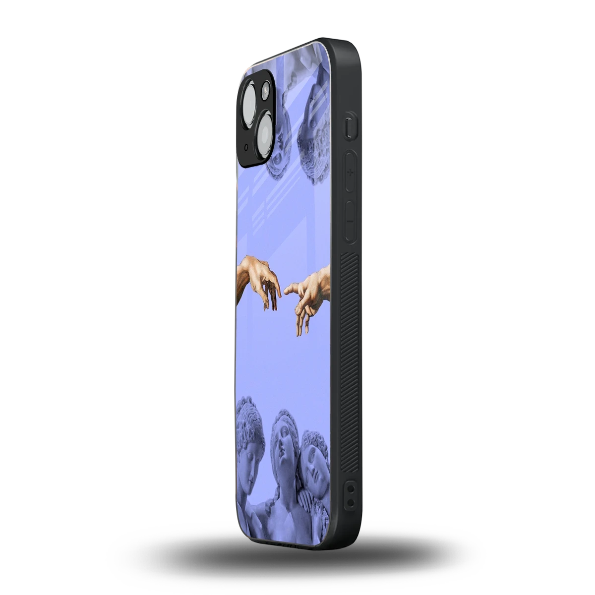 Sculpted Elegance iphone 14 plus mobile cover | shockproof glass phone case