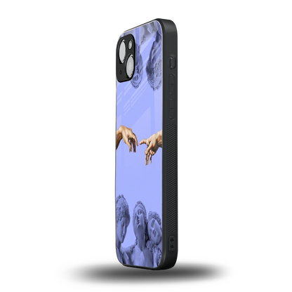 Sculpted Elegance iphone 14 plus mobile cover | shockproof glass phone case