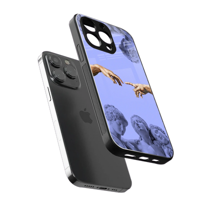 Sculpted Elegance sleek iphone 15 pro cover with tempered glass back and TPU edges