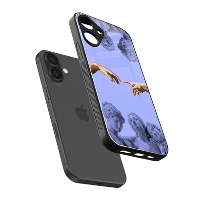 Sculpted Elegance sleek iphone 16 plus cover with tempered glass back and TPU edges