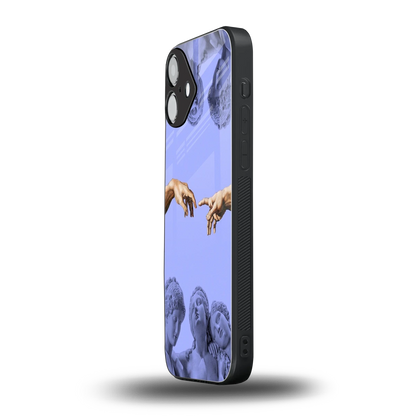 Sculpted Elegance iphone 16 plus mobile cover | shockproof glass phone case