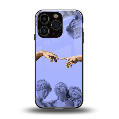 Sculpted Elegance back phone cover | glass case for iphone 16 pro