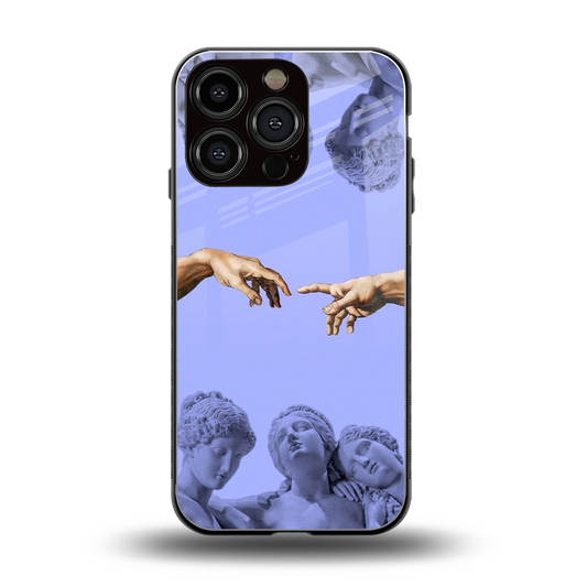 Sculpted Elegance back phone cover | glass case for iphone 16 pro