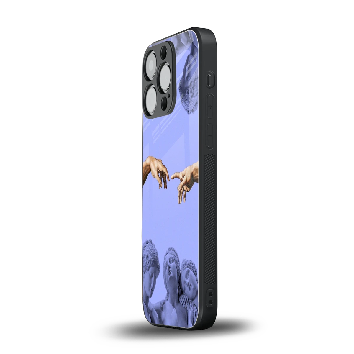 Sculpted Elegance iphone 16 pro mobile cover | shockproof glass phone case