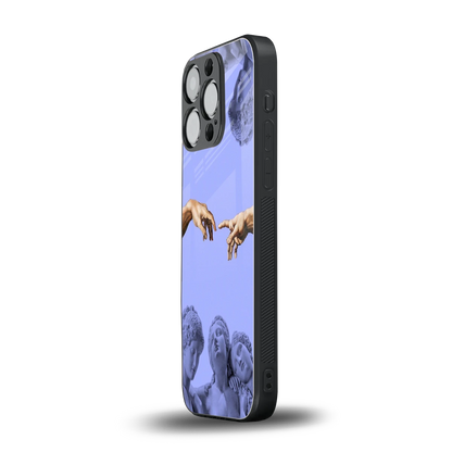 Sculpted Elegance iphone 16 pro mobile cover | shockproof glass phone case