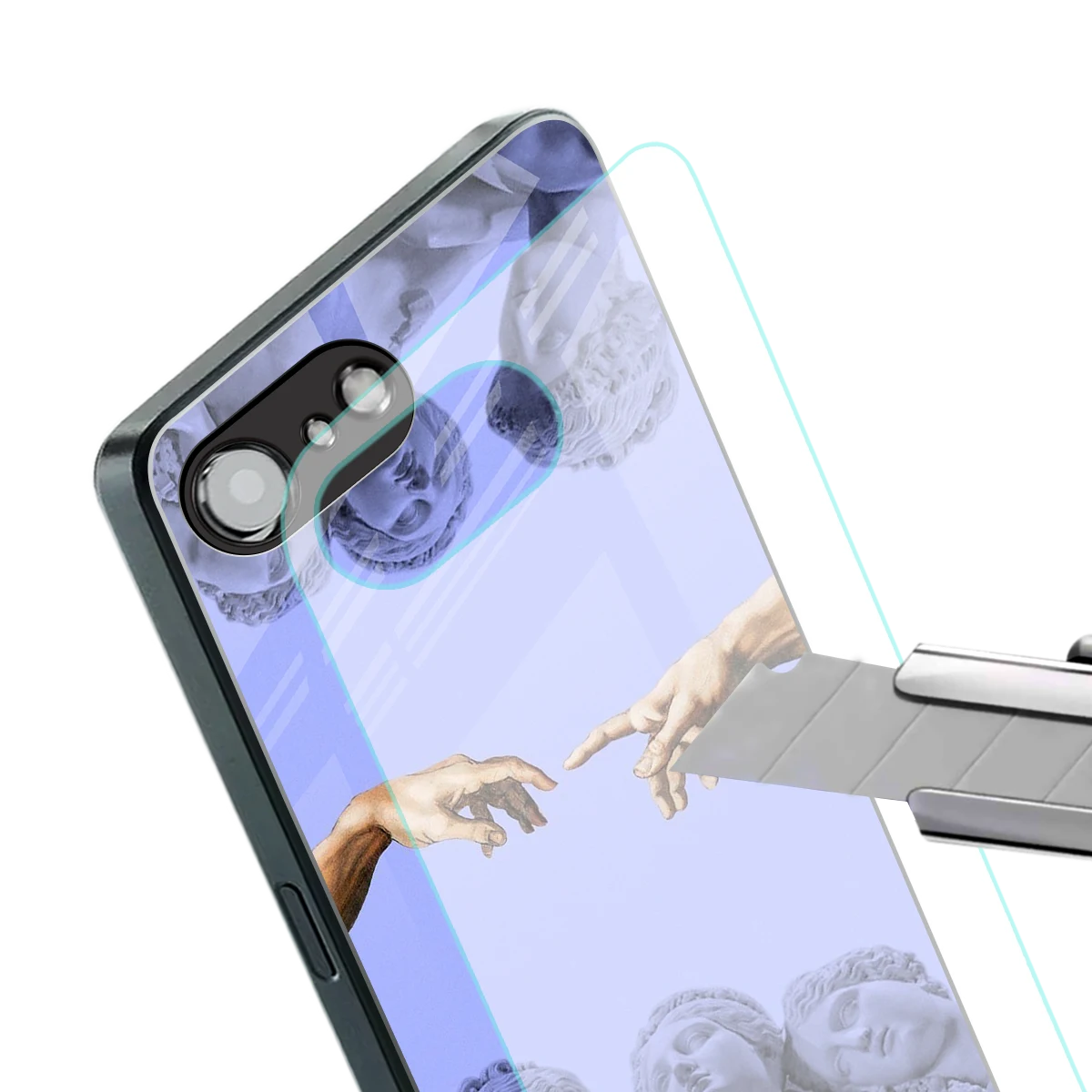 Sculpted Elegance stylish phone case for iphone 16e | glossy glass and slim fit