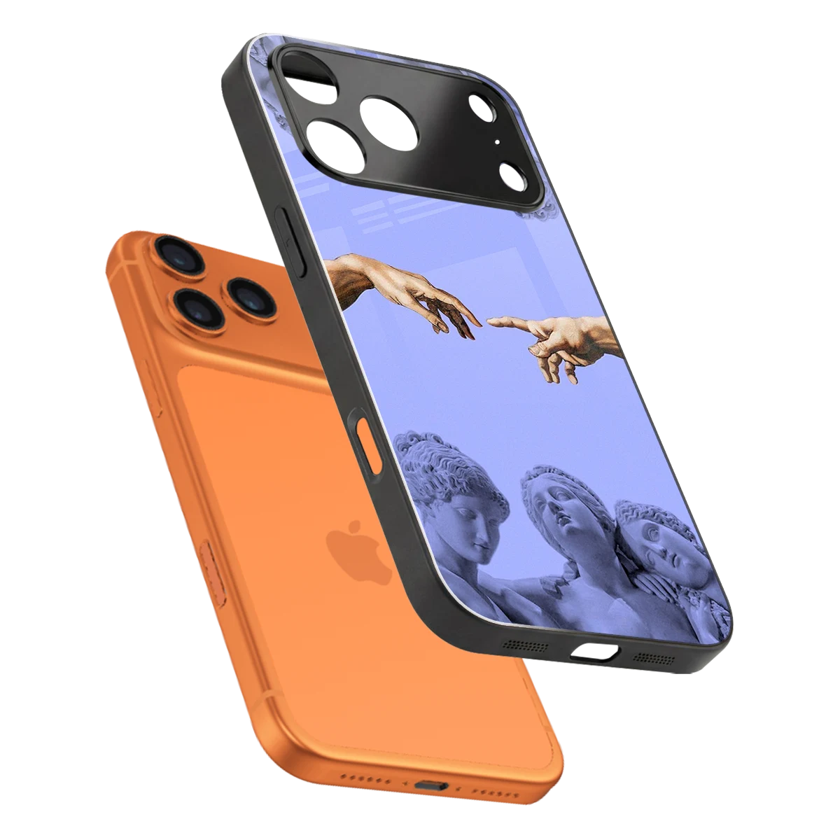 Sculpted Elegance sleek iphone 17 pro cover with tempered glass back and TPU edges