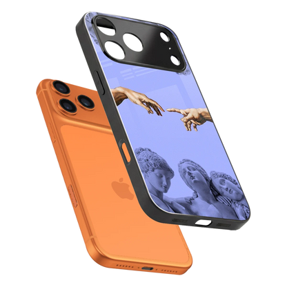 Sculpted Elegance sleek iphone 17 pro cover with tempered glass back and TPU edges