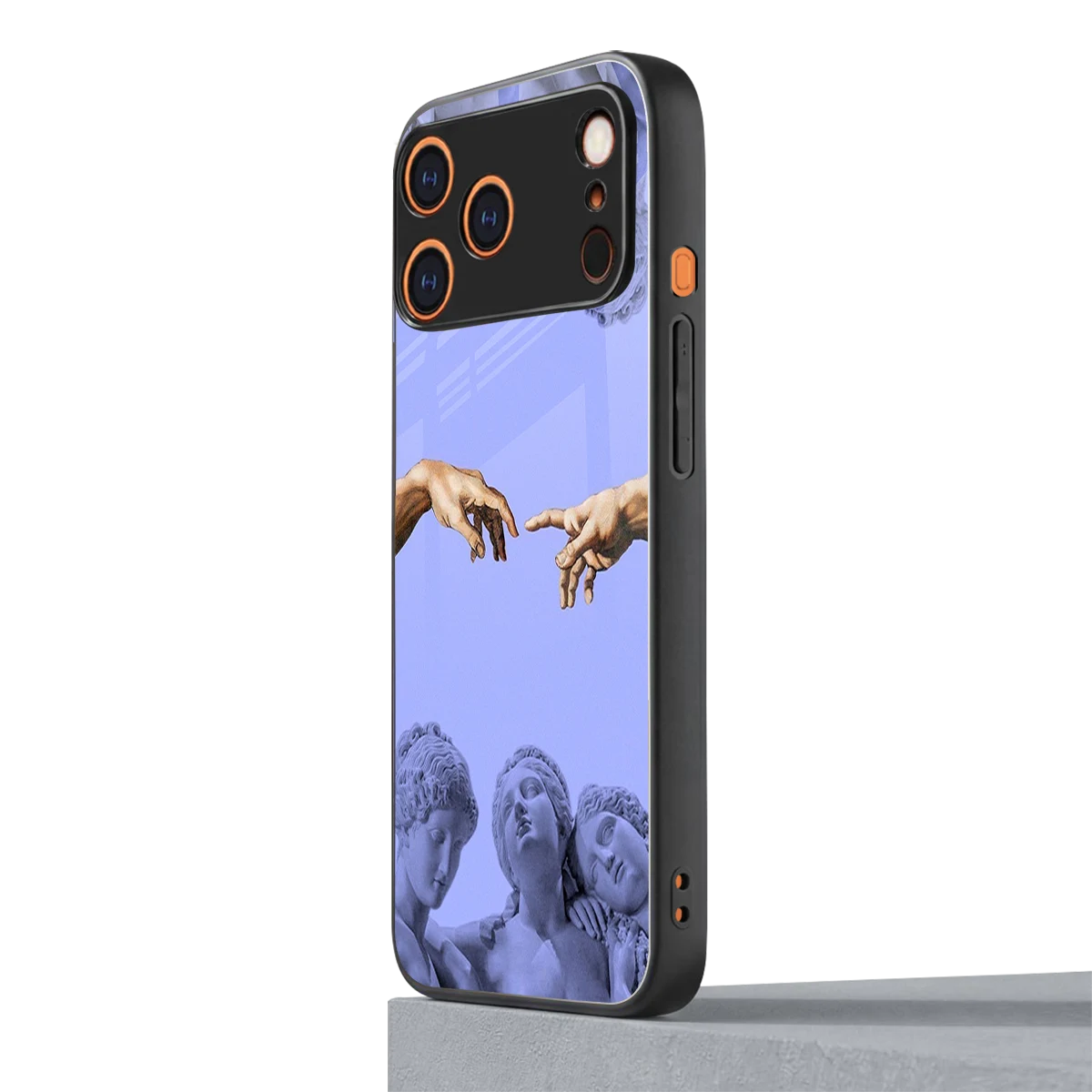 Sculpted Elegance iphone 17 pro mobile cover | shockproof glass phone case