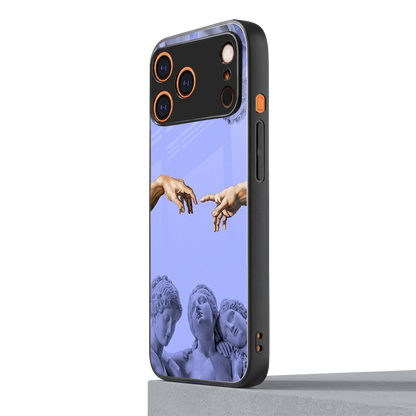 Sculpted Elegance iphone 17 pro mobile cover | shockproof glass phone case