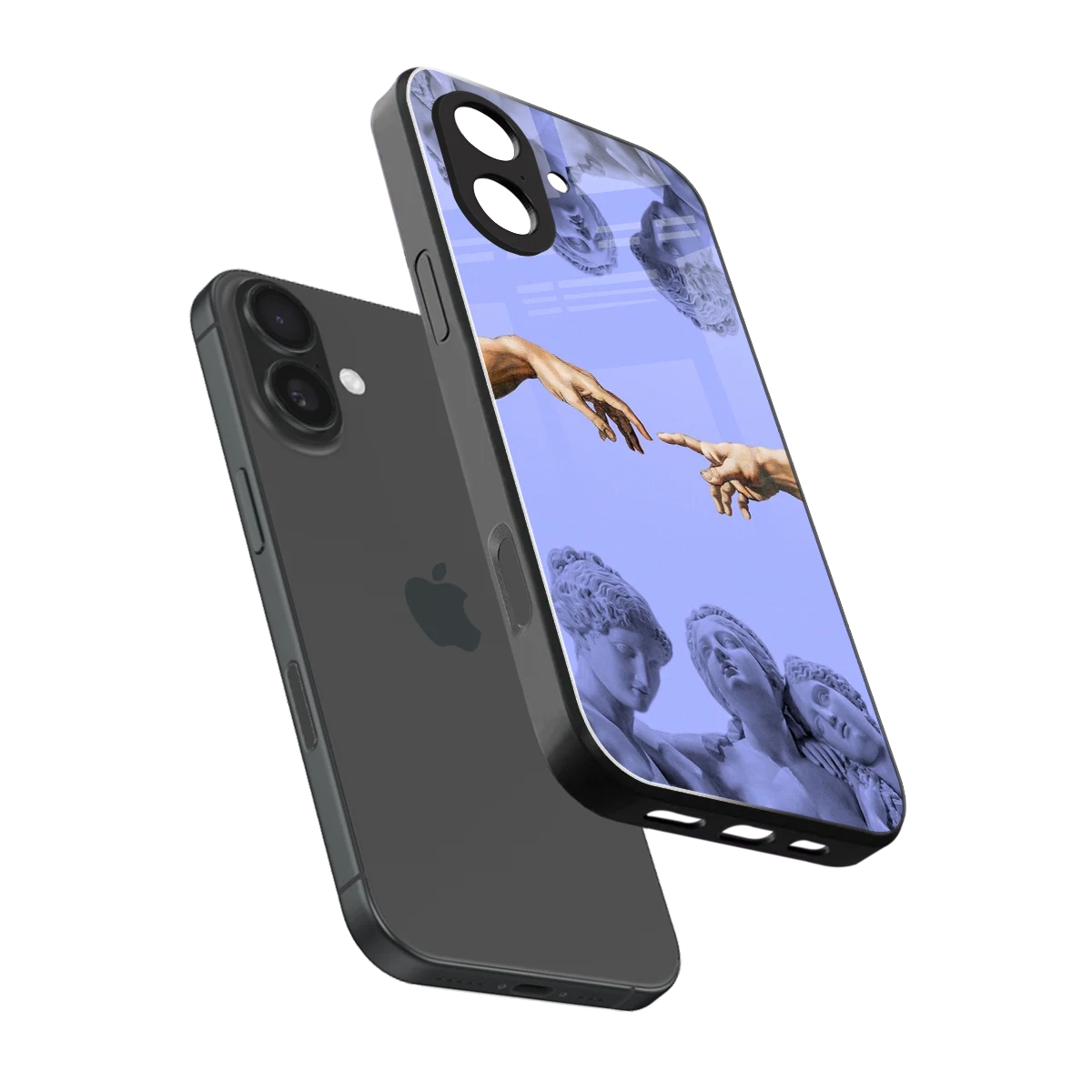 Sculpted Elegance sleek iphone 17 cover with tempered glass back and TPU edges