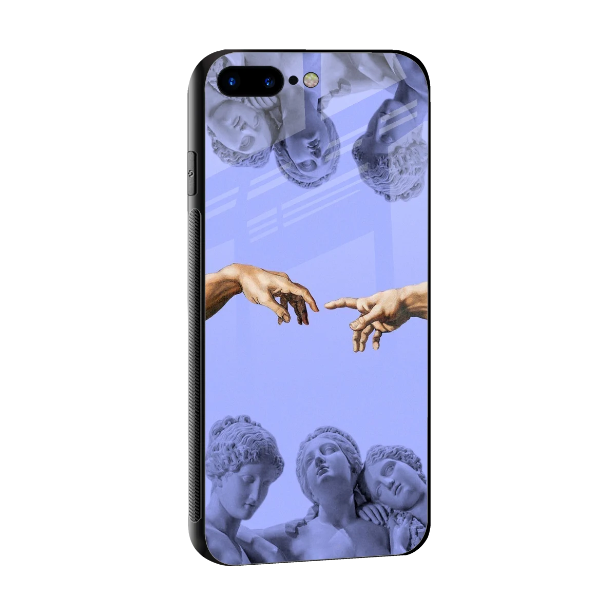 Sculpted Elegance sleek iphone 8 plus cover with tempered glass back and TPU edges