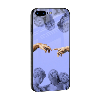 Sculpted Elegance sleek iphone 8 plus cover with tempered glass back and TPU edges