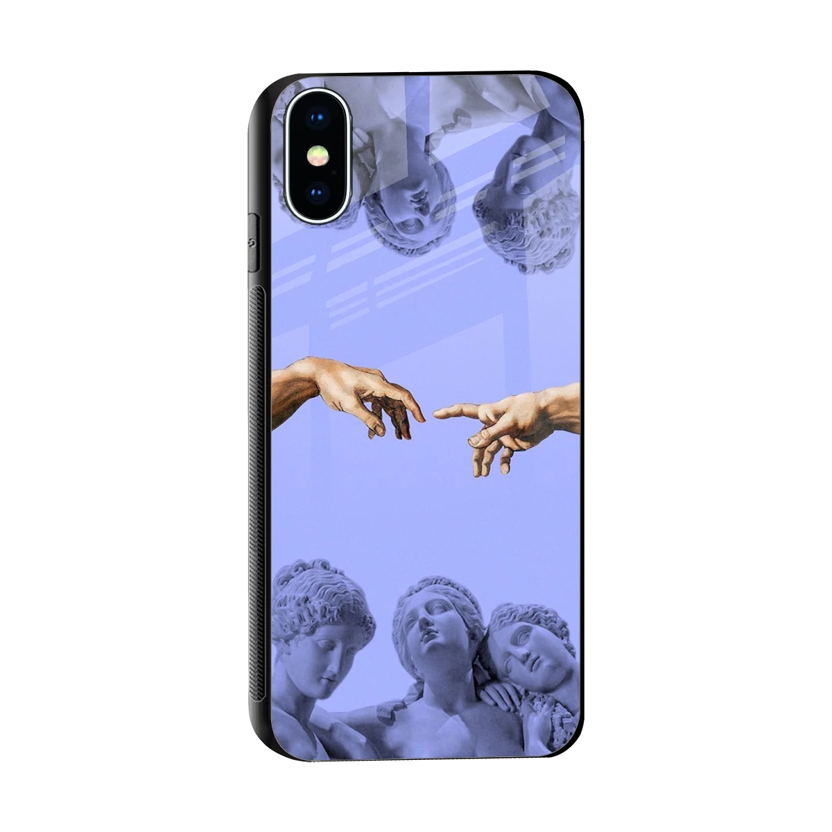 Sculpted Elegance sleek iphone x cover with tempered glass back and TPU edges