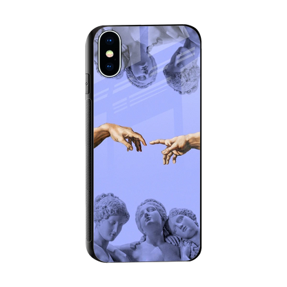 Sculpted Elegance sleek iphone x cover with tempered glass back and TPU edges