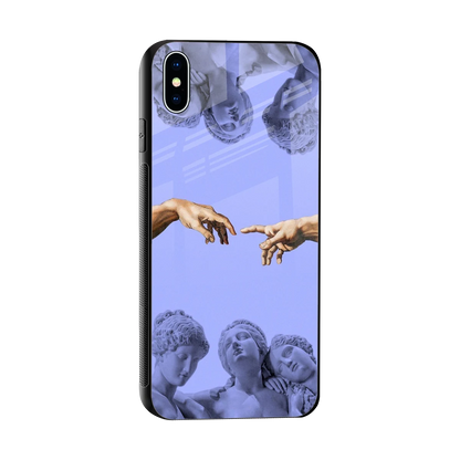 Sculpted Elegance sleek iphone xs max cover with tempered glass back and TPU edges