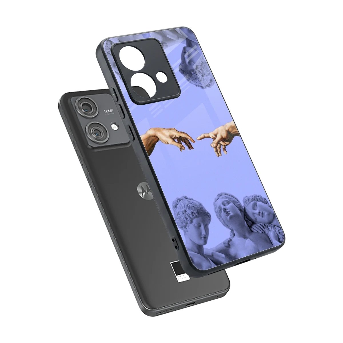 Sculpted Elegance sleek motorola edge 40 neo 5g cover with tempered glass back and TPU edges