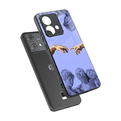 Sculpted Elegance sleek motorola edge 40 neo 5g cover with tempered glass back and TPU edges
