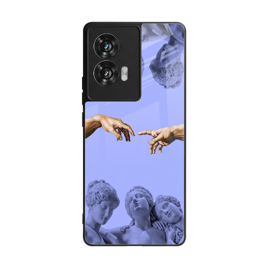 Sculpted Elegance back phone cover | glass case for motorola edge 50 fusion