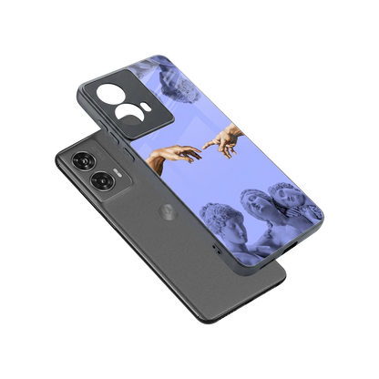 Sculpted Elegance sleek motorola edge 50 fusion cover with tempered glass back and TPU edges